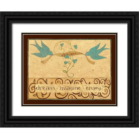 Enjoy Black Ornate Wood Framed Art Print with Double Matting by DiPaolo, Dan