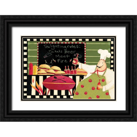 Cook Out Black Ornate Wood Framed Art Print with Double Matting by DiPaolo, Dan