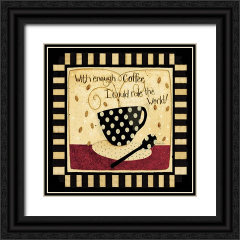 Just One More Cup Black Ornate Wood Framed Art Print with Double Matting by DiPaolo, Dan