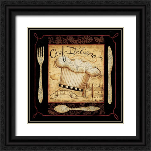 Italian Kitchen Black Ornate Wood Framed Art Print with Double Matting by DiPaolo, Dan