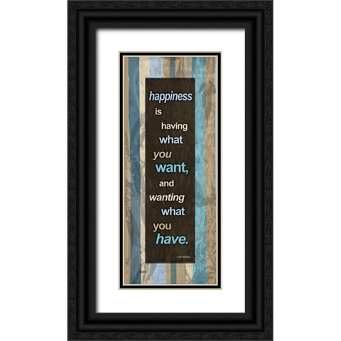 Striped Blues 1 Black Ornate Wood Framed Art Print with Double Matting by Stimson, Diane