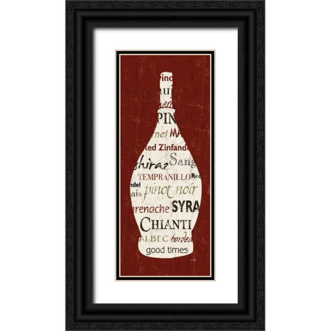 Vin Rouge Black Ornate Wood Framed Art Print with Double Matting by Stimson, Diane