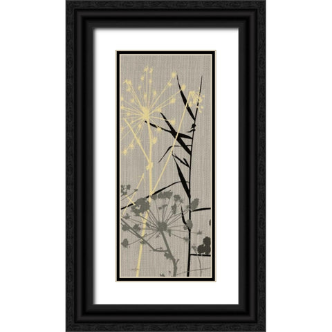 Grasses 1 Gray Black Ornate Wood Framed Art Print with Double Matting by Stimson, Diane