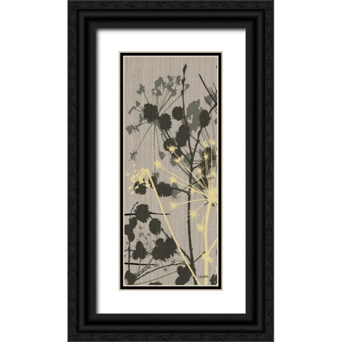 Grasses 2 Gray Black Ornate Wood Framed Art Print with Double Matting by Stimson, Diane