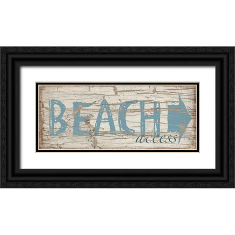Beach Access Black Ornate Wood Framed Art Print with Double Matting by Stimson, Diane