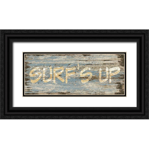 Surfs Up Black Ornate Wood Framed Art Print with Double Matting by Stimson, Diane
