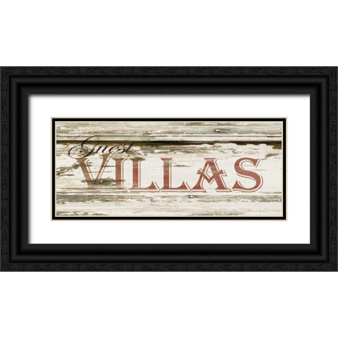 Guest Villas Black Ornate Wood Framed Art Print with Double Matting by Stimson, Diane