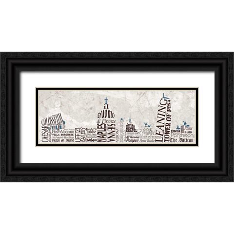 Italy Sky Line Black Ornate Wood Framed Art Print with Double Matting by Stimson, Diane