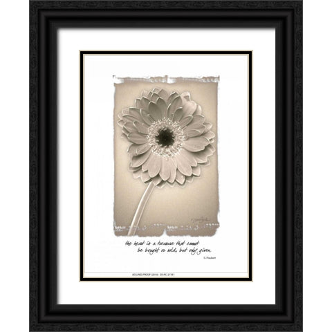 Gerbera Black Ornate Wood Framed Art Print with Double Matting by Stimson, Diane