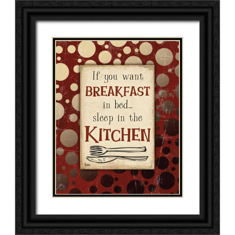 Breakfast Kitchen Black Ornate Wood Framed Art Print with Double Matting by Stimson, Diane