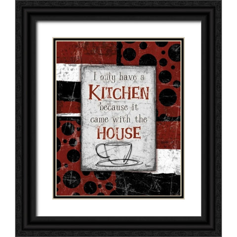 Kitchen House Red Black Ornate Wood Framed Art Print with Double Matting by Stimson, Diane