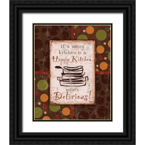 Kitchen Delirious Spice Black Ornate Wood Framed Art Print with Double Matting by Stimson, Diane