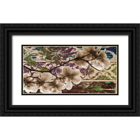 Magnolias 1 Black Ornate Wood Framed Art Print with Double Matting by Stimson, Diane
