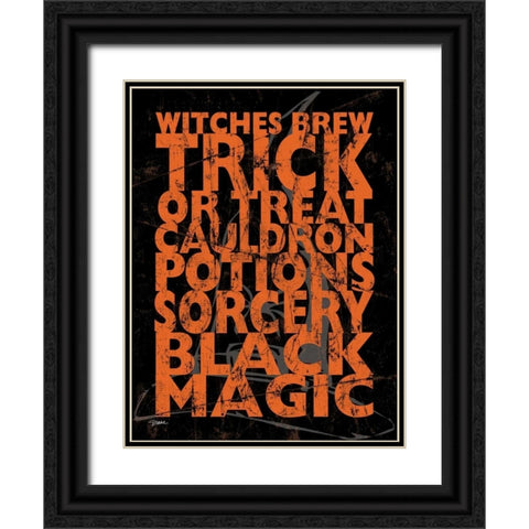 Witches Brew Black Ornate Wood Framed Art Print with Double Matting by Stimson, Diane