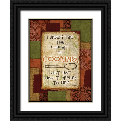 Patchwork Cooking Black Ornate Wood Framed Art Print with Double Matting by Stimson, Diane