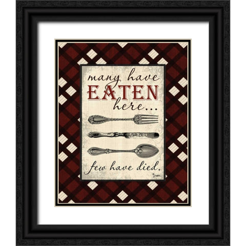 Eaten Here Black Ornate Wood Framed Art Print with Double Matting by Stimson, Diane