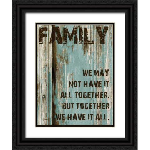 Family Grunge 4 Black Ornate Wood Framed Art Print with Double Matting by Stimson, Diane