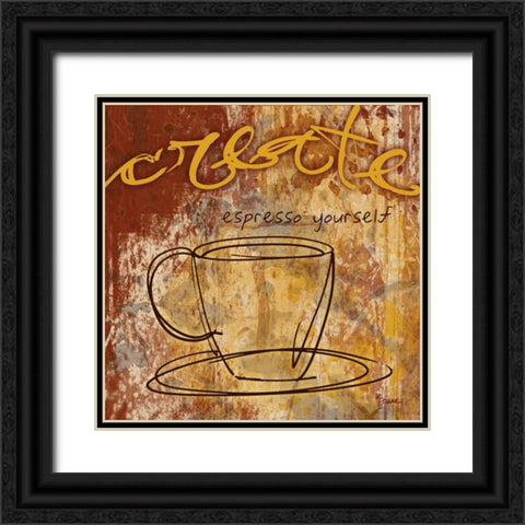 Create Cream Black Ornate Wood Framed Art Print with Double Matting by Stimson, Diane