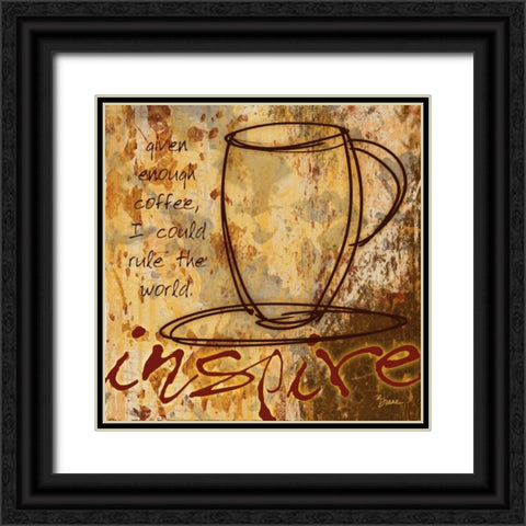 Inspire Brown Black Ornate Wood Framed Art Print with Double Matting by Stimson, Diane