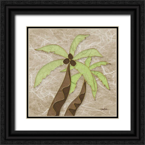 Calm Palm Black Ornate Wood Framed Art Print with Double Matting by Stimson, Diane