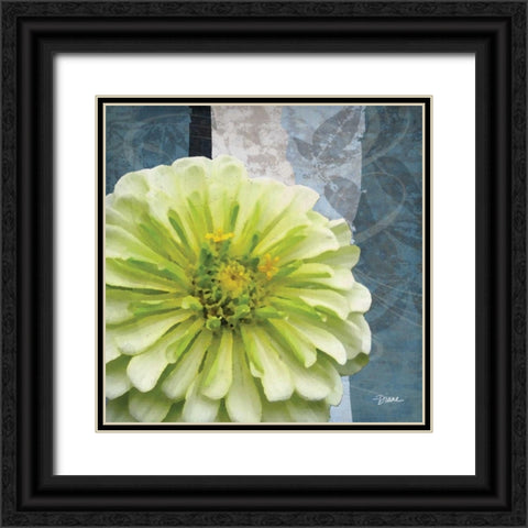 Floral Blues A Black Ornate Wood Framed Art Print with Double Matting by Stimson, Diane