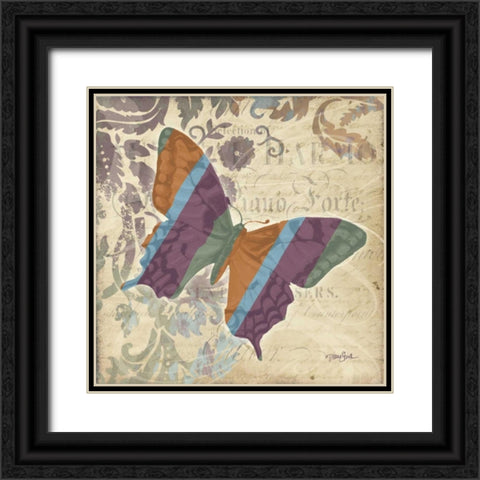 Bfly Harmony 1 Black Ornate Wood Framed Art Print with Double Matting by Stimson, Diane