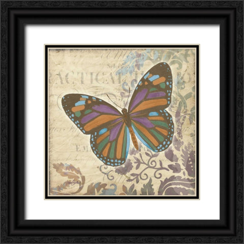 Bfly Harmony 2 Black Ornate Wood Framed Art Print with Double Matting by Stimson, Diane