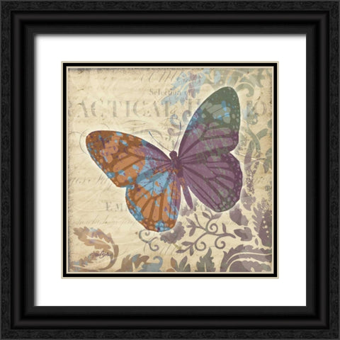 Bfly Harmony 2 Black Ornate Wood Framed Art Print with Double Matting by Stimson, Diane