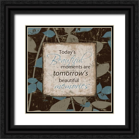Leafy Beautiful Black Ornate Wood Framed Art Print with Double Matting by Stimson, Diane