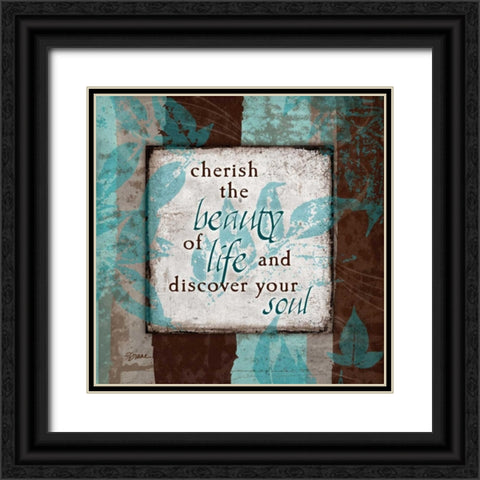 Aqua Soul Black Ornate Wood Framed Art Print with Double Matting by Stimson, Diane