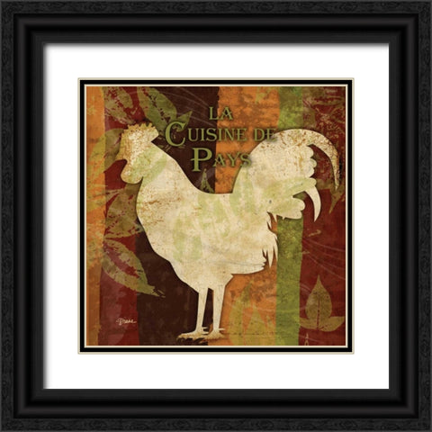 Spice Rooster 2 Black Ornate Wood Framed Art Print with Double Matting by Stimson, Diane