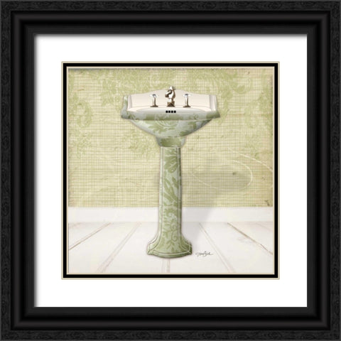Lacey Sink 4 Black Ornate Wood Framed Art Print with Double Matting by Stimson, Diane
