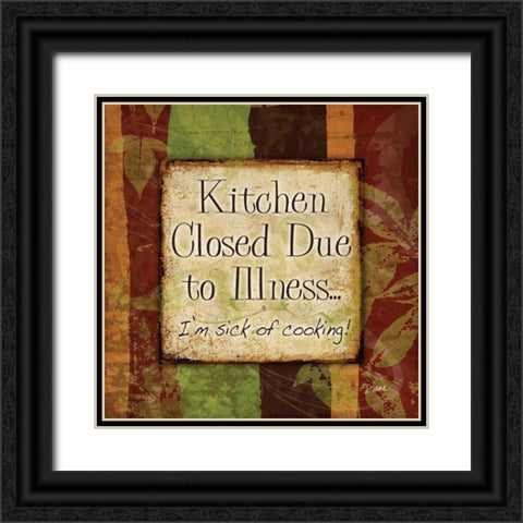 Spice Kitchen Closed Black Ornate Wood Framed Art Print with Double Matting by Stimson, Diane