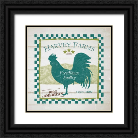 Harvey Farms Poultry Black Ornate Wood Framed Art Print with Double Matting by Stimson, Diane