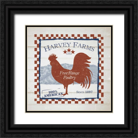 Harvey Farms Poultry Black Ornate Wood Framed Art Print with Double Matting by Stimson, Diane