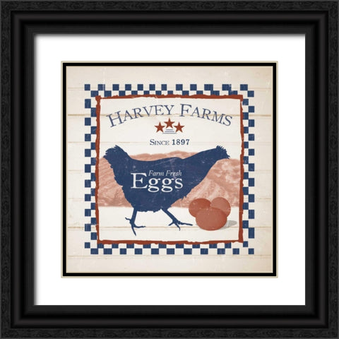 Harvey Farms Eggs Black Ornate Wood Framed Art Print with Double Matting by Stimson, Diane