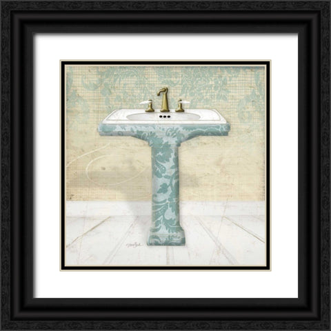 Lacey Sink 1 Black Ornate Wood Framed Art Print with Double Matting by Stimson, Diane