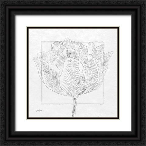 Tulipa 1 Black Ornate Wood Framed Art Print with Double Matting by Stimson, Diane