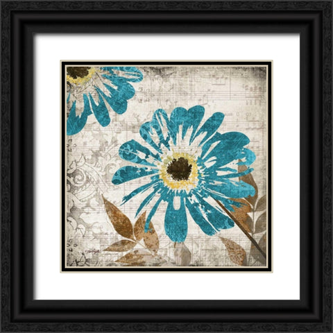 Flora Symphony 1 Black Ornate Wood Framed Art Print with Double Matting by Stimson, Diane