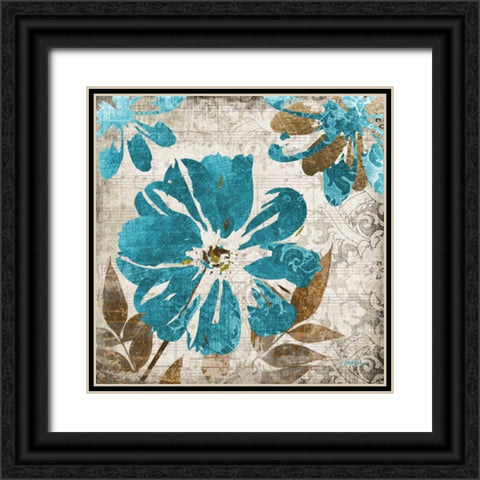 Flora Symphony 2 Black Ornate Wood Framed Art Print with Double Matting by Stimson, Diane