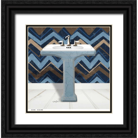 Chevron Sink 1 Black Ornate Wood Framed Art Print with Double Matting by Stimson, Diane