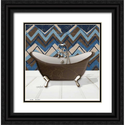 Geo Tub 2 Black Ornate Wood Framed Art Print with Double Matting by Stimson, Diane