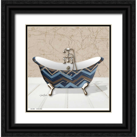 Chevron Tub 2 Black Ornate Wood Framed Art Print with Double Matting by Stimson, Diane