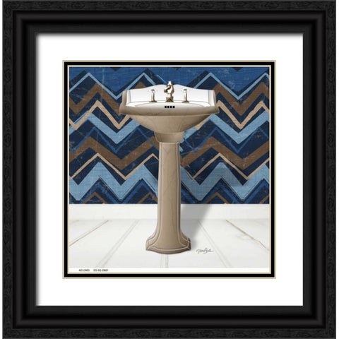 Chevron Sink 2 Black Ornate Wood Framed Art Print with Double Matting by Stimson, Diane