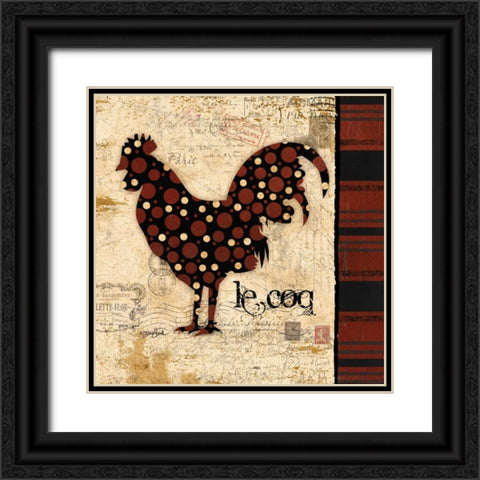 Le Coq Black Ornate Wood Framed Art Print with Double Matting by Stimson, Diane