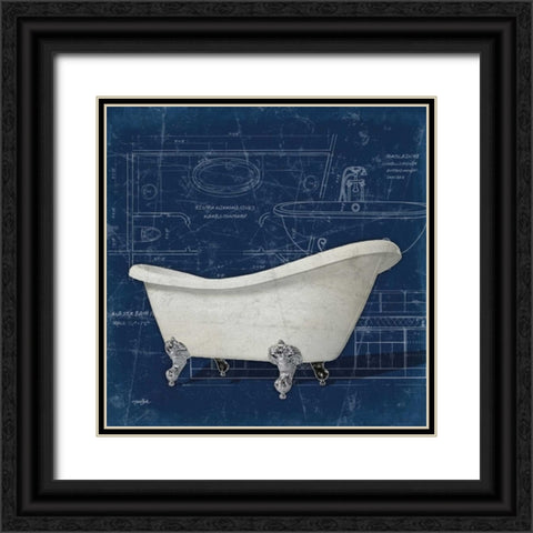 Bath Blues 2 Black Ornate Wood Framed Art Print with Double Matting by Stimson, Diane