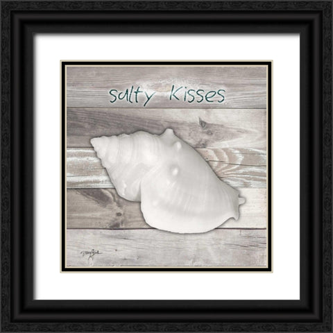 Salty Kisses Black Ornate Wood Framed Art Print with Double Matting by Stimson, Diane