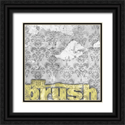 Brush Black Ornate Wood Framed Art Print with Double Matting by Stimson, Diane