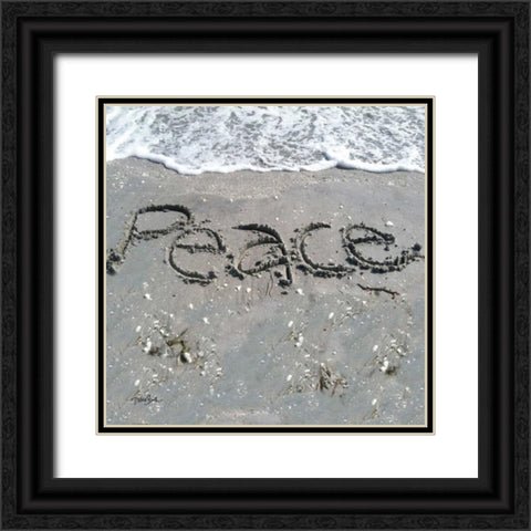 Coastal Peace Black Ornate Wood Framed Art Print with Double Matting by Stimson, Diane