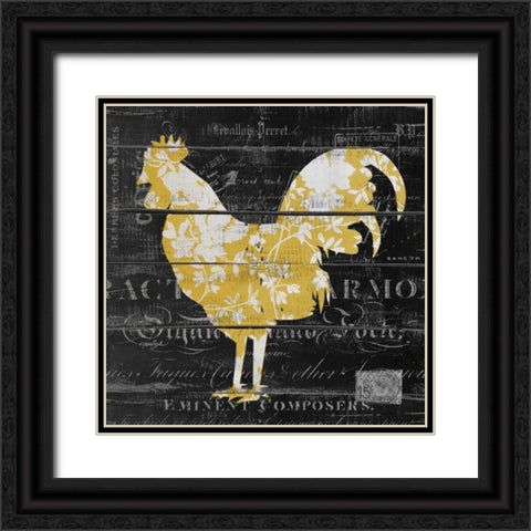 Le Coq 2 Black Ornate Wood Framed Art Print with Double Matting by Stimson, Diane